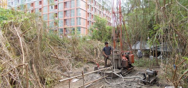 เจาะสำรวจดินและทดสอบดิน วิศวกรรมปฐพีกลศาสตร์